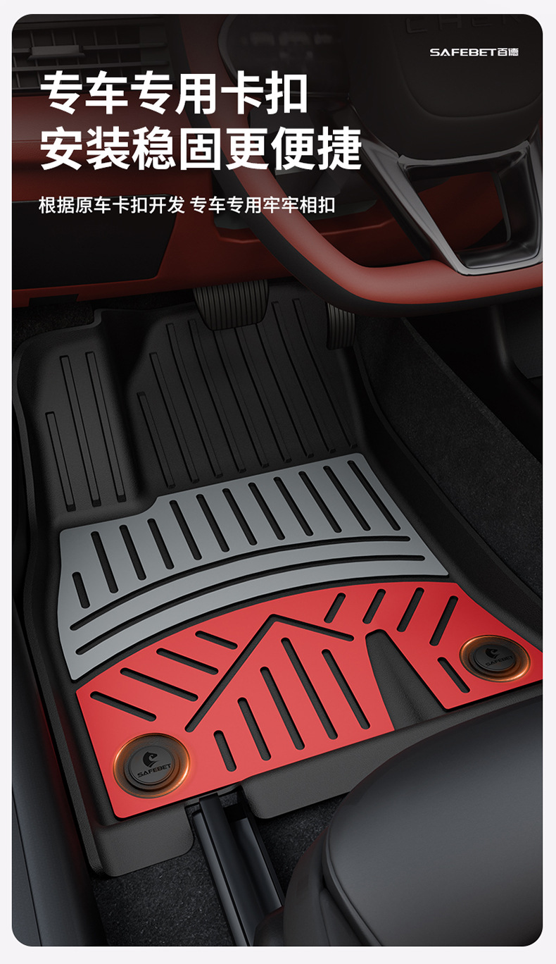 Suitable for Chery Tiggo 8, Arrizo 8, iCAR V23, special colorful TPE car floor mats and trunk mat