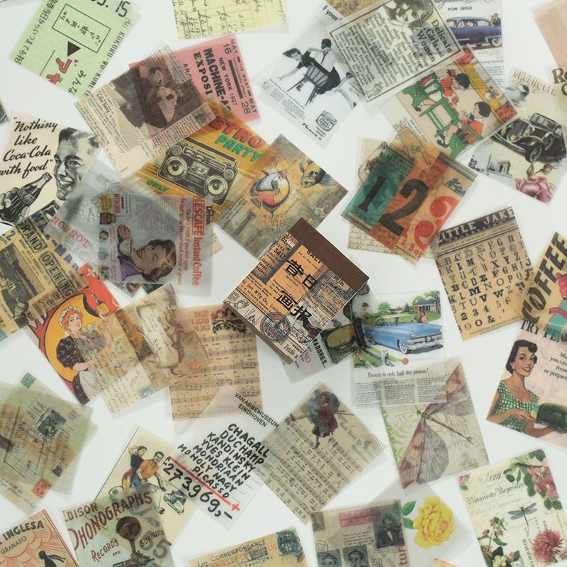 400 hojas de material de papel collage de cuentas de mano no adhesivo cuentas de mano vintage notebook de viento