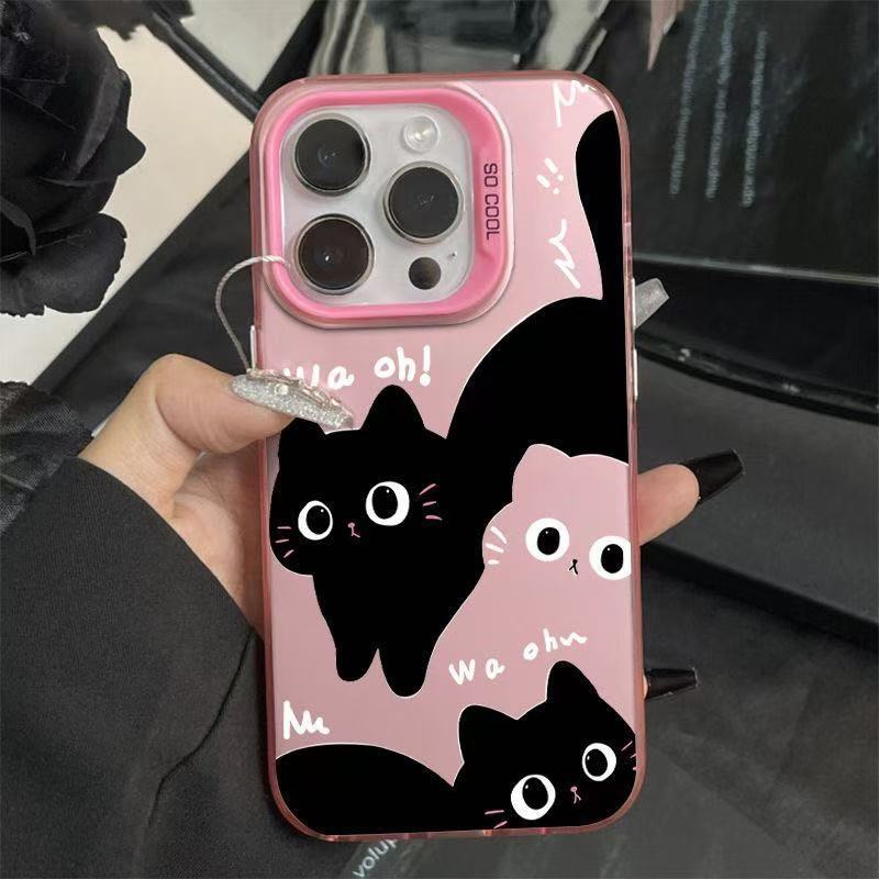 Nuevo gato de la marca de moda para iPhone 16 funda para teléfono móvil Apple 15promax/14 anti-caída 13pro1 2/11