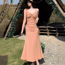 早秋装2025新款后妈包臀长裙辣妹法式高级感长袖连衣裙子女春秋季