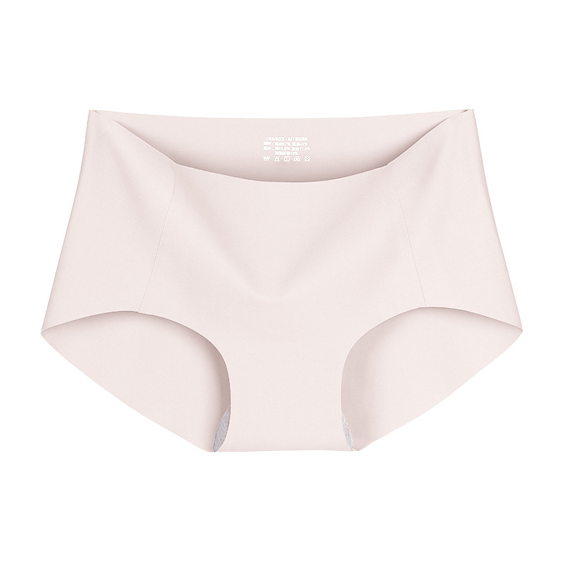 【33色】7A抗菌日本製アイスシルクミッドウエストシームレスショーツ女性用薄手モダールガールズショーツ