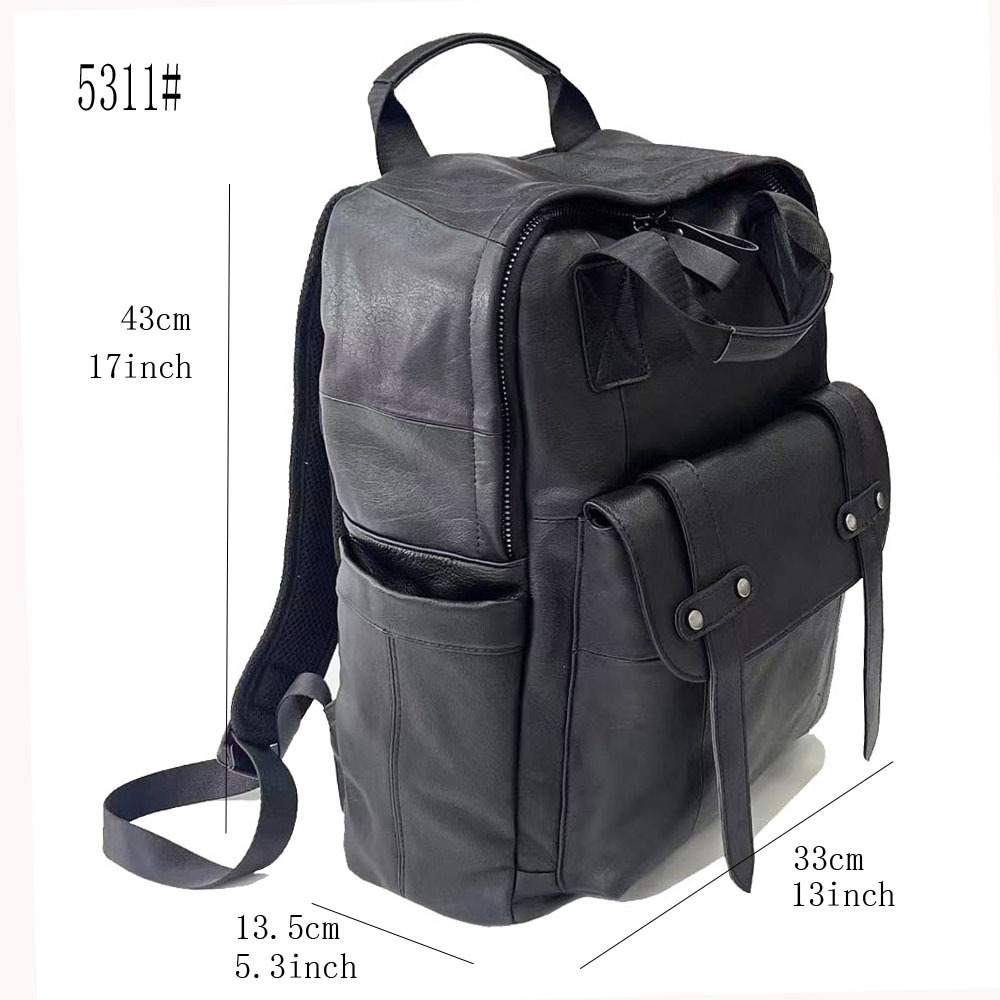 Leather Men's Backpack, Business Bag, Tablet Computer Backpack, Cowhide Sports Backpack_voghion.com