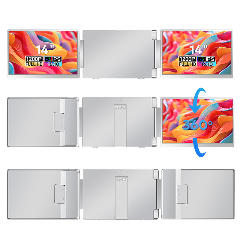 Portable display dual-screen laptop sub-screen expansion applicable to stock market-Ai design-video editing Portable display dual-screen laptop sub-screen expansion applicable to stock market-Ai design-video editing