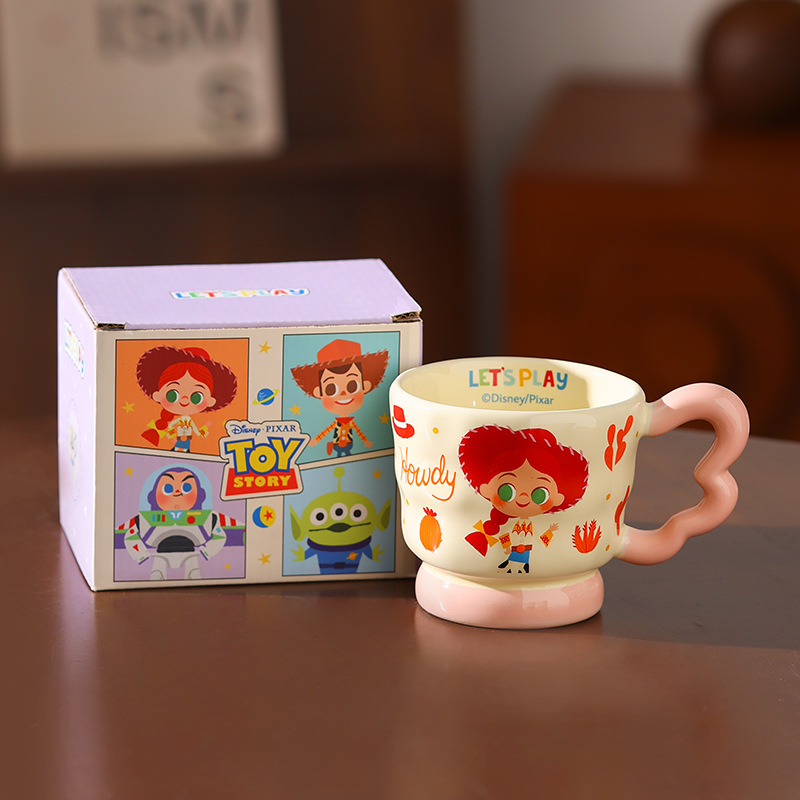 Toy Story copas de cerámica de alto valor para parejas de copas de agua caseras regalo de cumpleaños para chicas