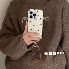 满屏棕色星星适用iPhone17PROMAX手机壳新款16/15/14/13软壳12/11