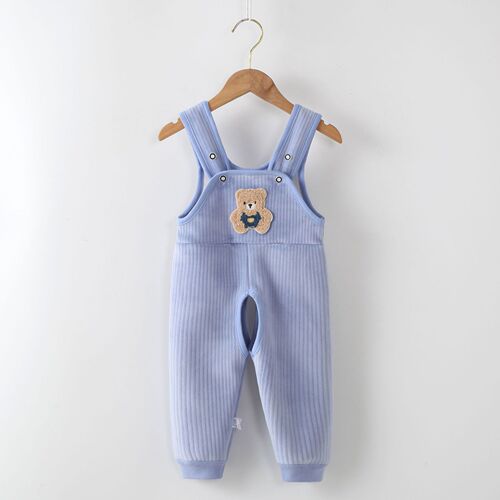Baby and Toddler Spring and Autumn Winter Seasonal One-Piece Pants 0-3 Years Old Children's Outer Warming Belly Pants Baby Fleece Belting Pants