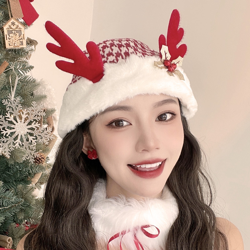 卸売りかわいいクリスマス帽子供成人サンタクロース帽子祝日衣装祝日プレゼントぬいぐるみ雪人帽|undefined