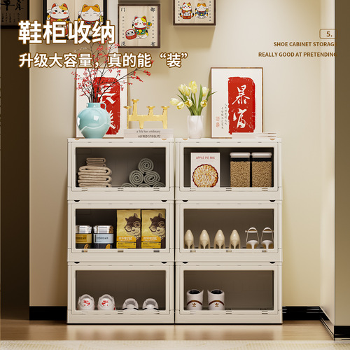 Industrial-style storage box, high-endurance household snack toy organizer, large capacity, foldable wood lid storage box