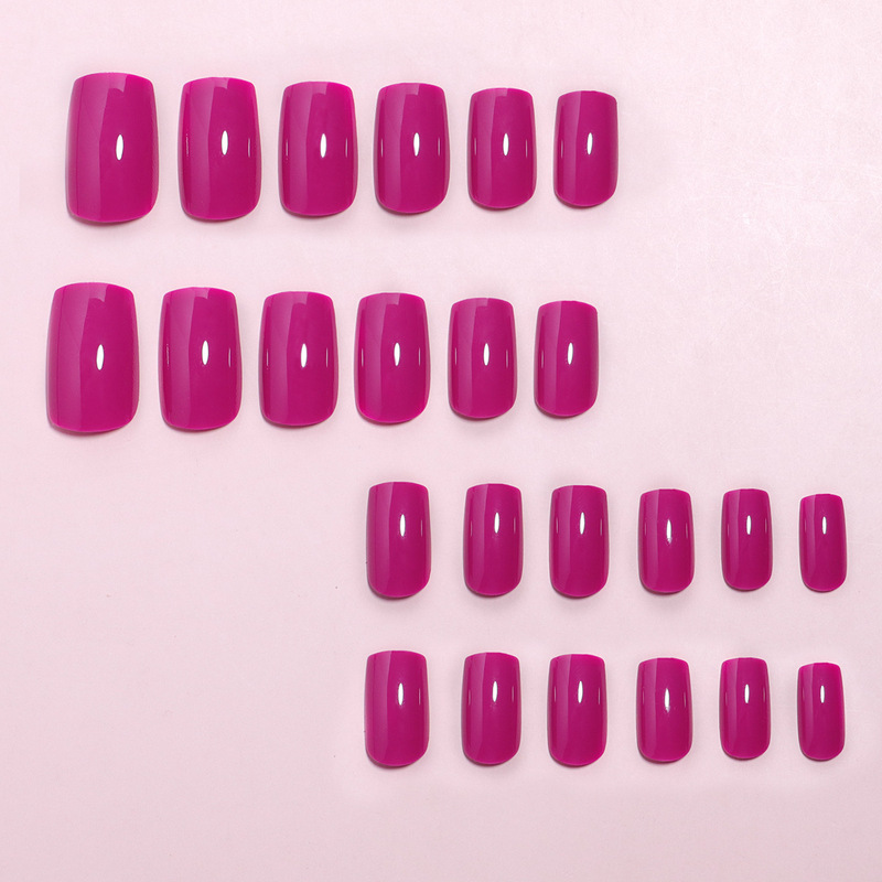 Solid color European-style mid-length nail beauty piece fake nail European and American wear nail wholesale detachable nail