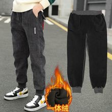男童加绒裤子2025新款春夏装春夏款季大童装儿童棉裤加厚灯芯绒潮