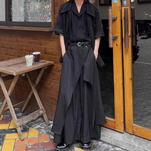 日系复古小众裁片拼接设计慵懒禁欲垂感西裤休闲西裤长裤子男跨境