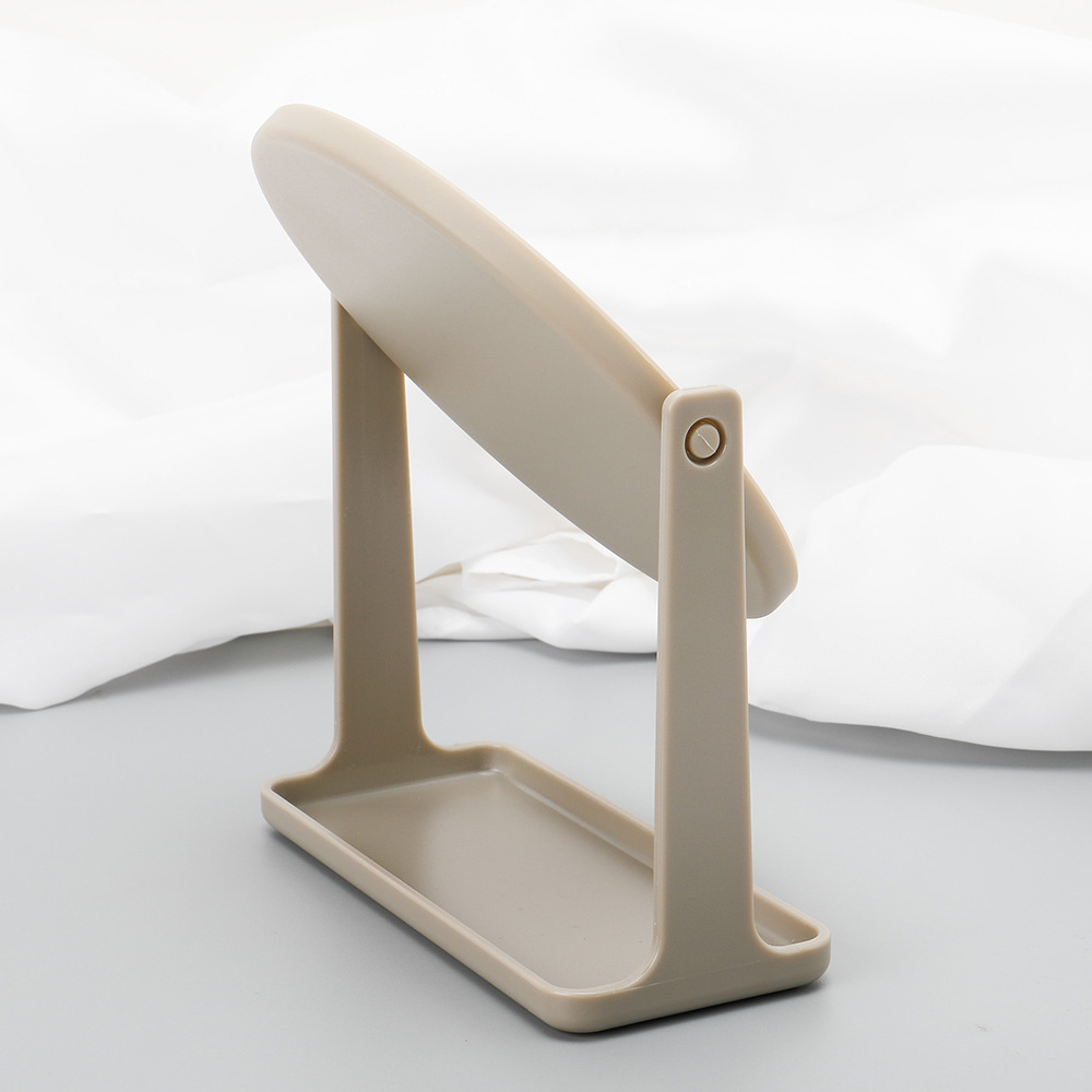 Espejo de maquillaje espejo de escritorio vestidor hogar dormitorio nórdico giratorio simple redondo de un solo lado espejo