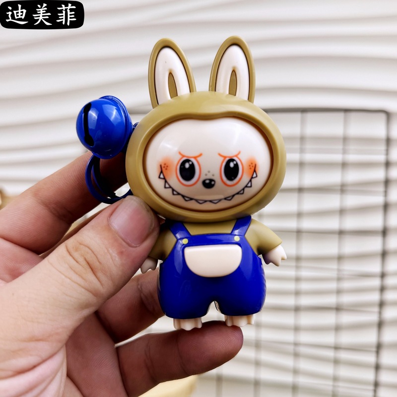 クリエイティブウサギの頭ラブフェイスチェンジ人形キーホルダーかわいい漫画人形おもちゃカップルバッグペンダント人形ギフト|undefined