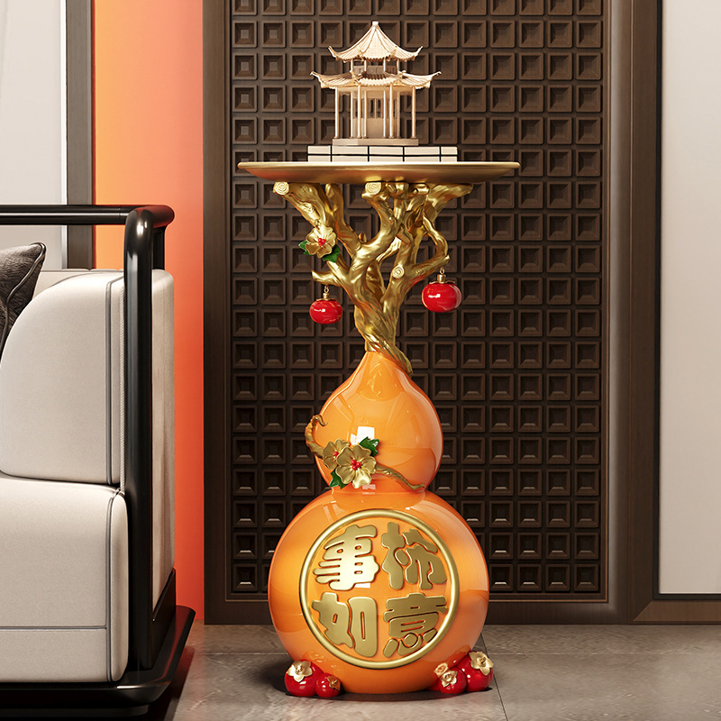 TV 캐비닛 차 테이블 감 루이 대형 중국 조롱박 장식품 거실 오프닝 선물 옆
