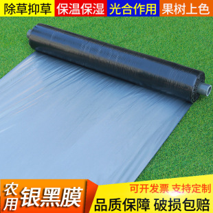 Agricultural film Black thickened silver black two-color Orchard reflective film plastic greenhouse planting weeding insect-proof film New material