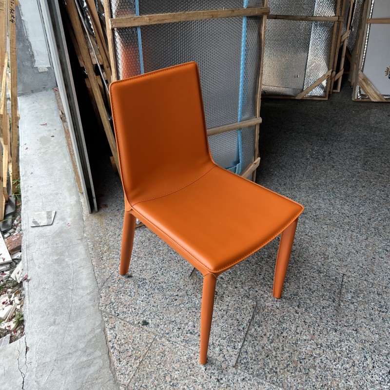 silla de comedor de cuero de silla de montar silla de comedor de lujo nórdica moderna silla de comedor minimalista italiana silla de comedor taburetes
