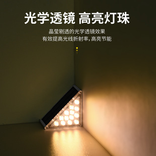 led outdoor solar step lamp lens highlight waterproof anti-theft stair lamp solar step lamp step lamp