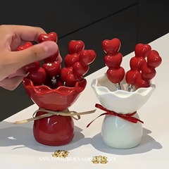 かわいいデザートフルーツピックフルーツフォーク家庭用食器ステンレス鋼高価値新婚保存瓶小さなフォークセット