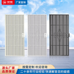 欧美现代简约风格 铁艺镀锌家用推拉双开铁门纱窗门护院门定 制-阿里巴巴