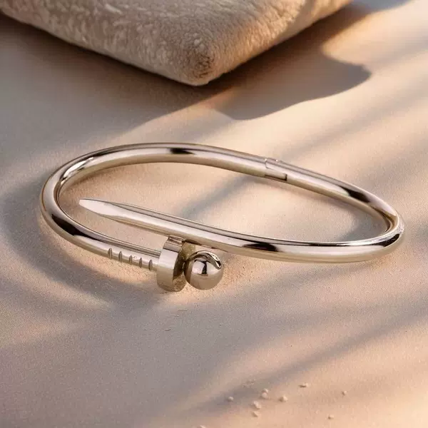40-B-6 Steel Nails Round Bead Bracelet