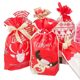 Cross-border hot sale biscuit drawstring bag festive candy gift packaging bag New Christmas Apple ribbon drawstring bag