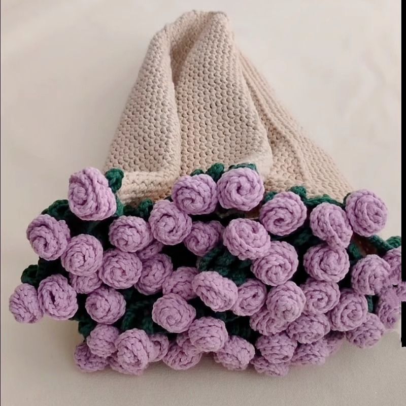 手作りのバラのすずらんの花束の毛布diy材料はグラデーション色の創意プレゼントを包んで彼女の親友に送ります。|undefined