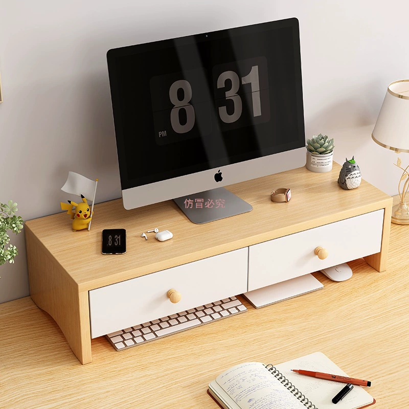 Компьютерный настольный монитор, приподнятая стойка, офисная настольная стойка для хранения, базовый кронштейн, приподнятая полка