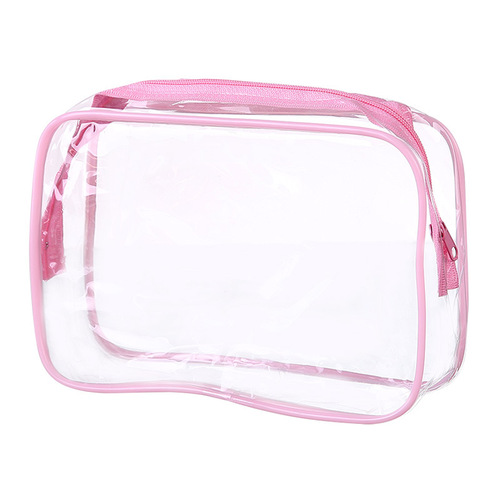 ins style cosmetic bag toiletry bag portable waterproof portable transparent PU frosted bathing and swimming storage bag large capacity