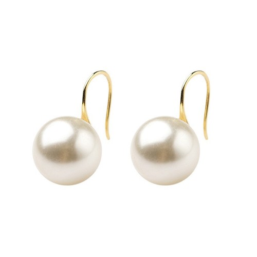 Temperament Shijia Pearl Ear Hook Earrings Women's Light Luxury High-end Earrings 925 Sterling Silver Earrings Niche Pearl Earrings