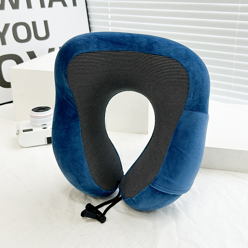 Almohada en forma de U de joroba Almohada de oficina bordada para el almuerzo Viaje de negocios Almohada de cuello de rebote lento Almohada en forma de U de espuma de memoria de joroba image 10