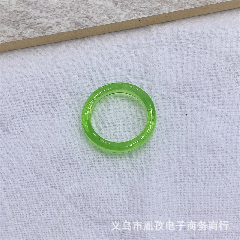 2022 Corea del Sur nuevo anillo fino de resina anillo de color caramelo estilo elegante anillo de moda personalizado anillo de dedo índice