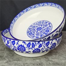 青花瓷酸菜鱼碗陶瓷大汤碗家用汤盆面碗水煮鱼盆自助凉菜盆米线碗
