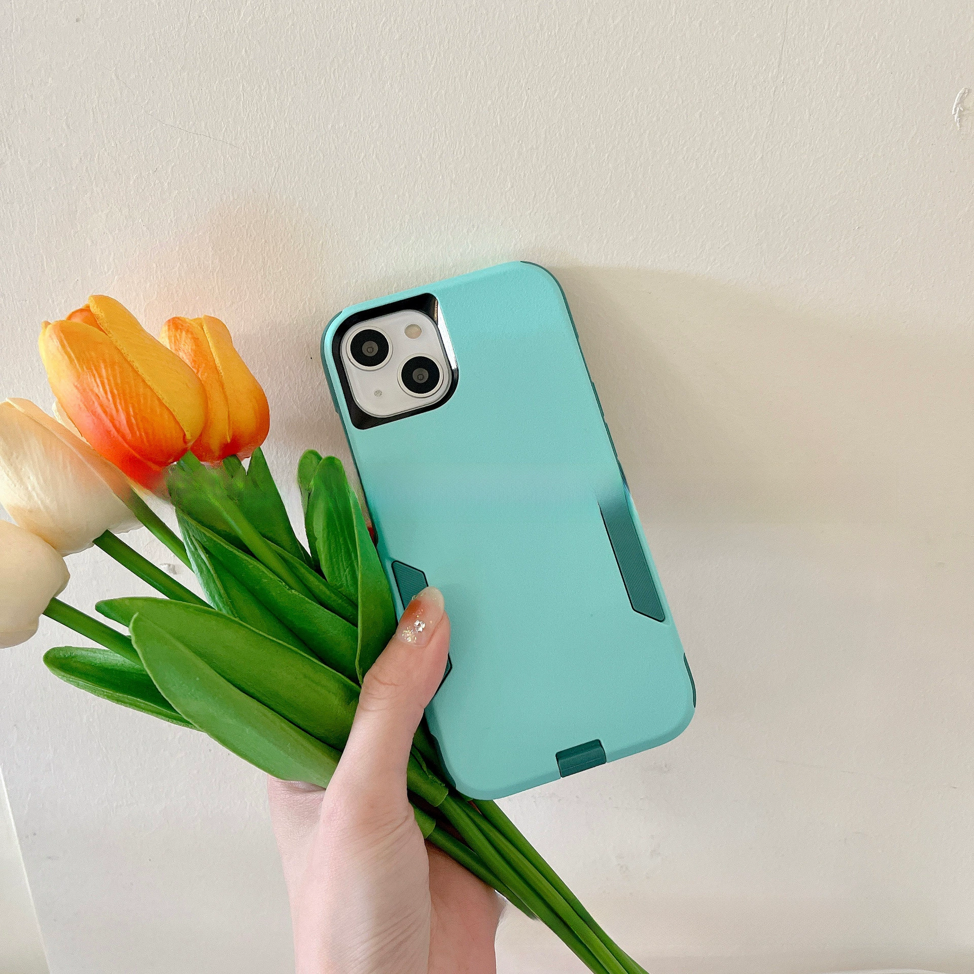 Совместимый iPhone 14, двухцветный разделяемый защитный чехол