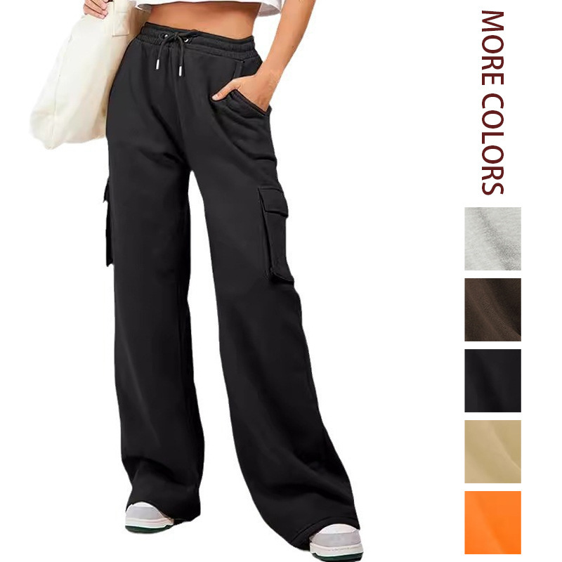 2026 Amazon Autumn and Winter New Independent Brand European and American Tiktok Solid Color Versatile Drawstring Sports Casual Pants 2026 Amazon Autumn and Winter New Independent Brand European and American Tiktok Solid Color Versatile Drawstring Sports Casual Pants