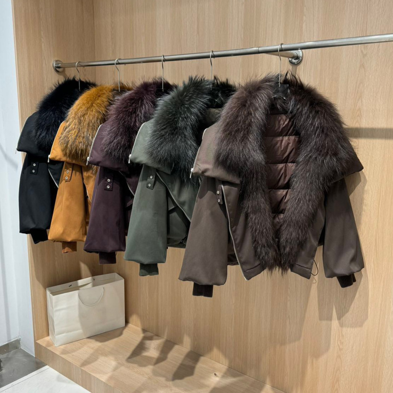 Women's down Jacket Winter New Style Detachable Natural Real Raccoon Fur Collar Thickened Loose Warm Fur Coat Women's down Jacket Winter New Style Detachable Natural Real Raccoon Fur Collar Thickened Loose Warm Fur Coat