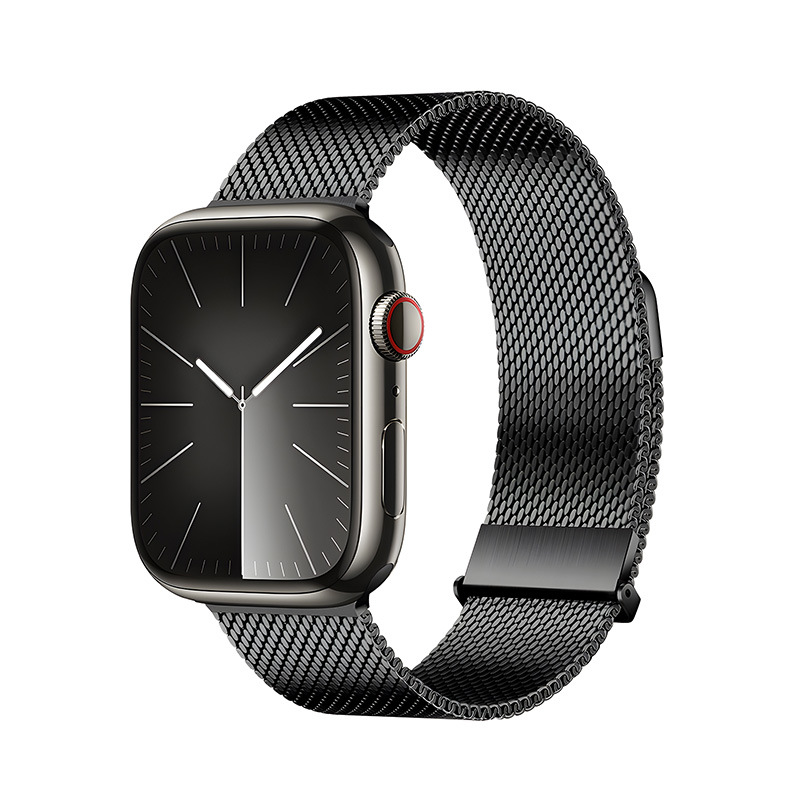 Aplicable a AppleWatch Correa de Milán de alta densidad al por mayor iWatch doble imán Apple Metal Belt Business image 13