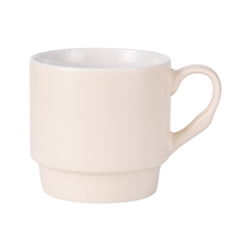 Transfronterizo de Amazon taza blanca taza de alto aspecto creativo Oficina taza de café pareja taza de agua Taza de cerámica
