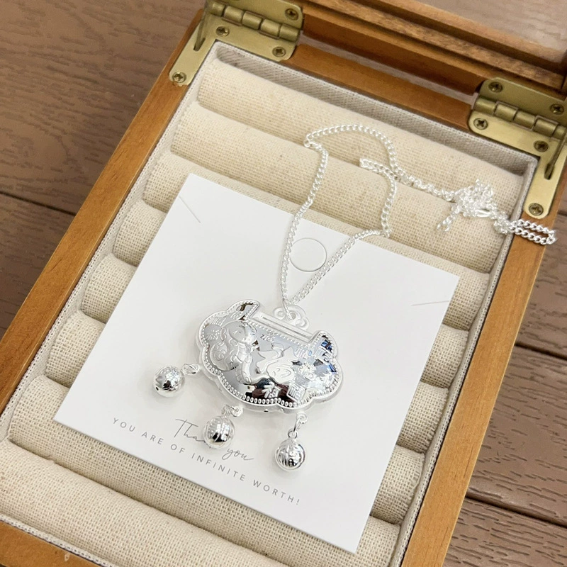 Дет bracelet из серебра, серебряная замок, серебро 999 образец, longevity замок, детское серебро