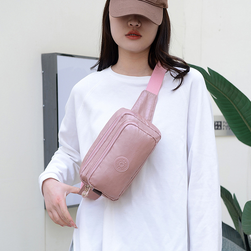 Pecho bolsa de tela impermeable crossbody bolsa brillante mono colgante de compras 2023 nuevo pecho bolsa de drenaje de transmisión en vivo