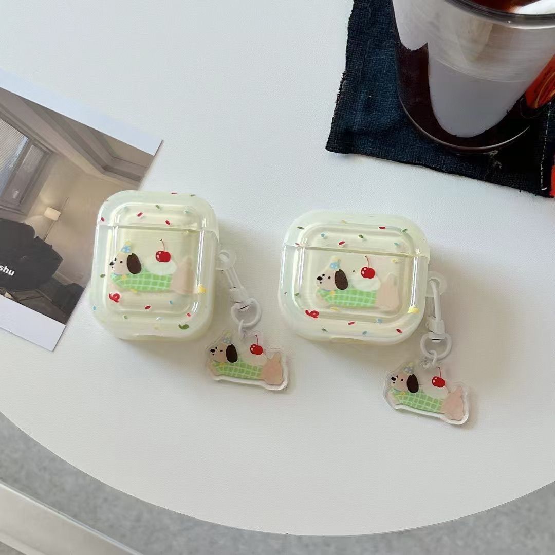 Cherry Weasel Dog para AirPods 4 generación de auriculares Airpodspro 2 generación 3 generación de estuche Bluetooth