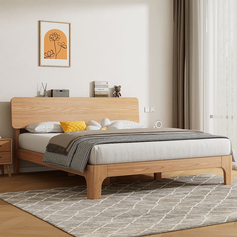 Casa de alquiler estilo nórdico cama de madera maciza moderna simple japonesa cama doble muebles ecológicos muebles de dormitorio estilo tronco