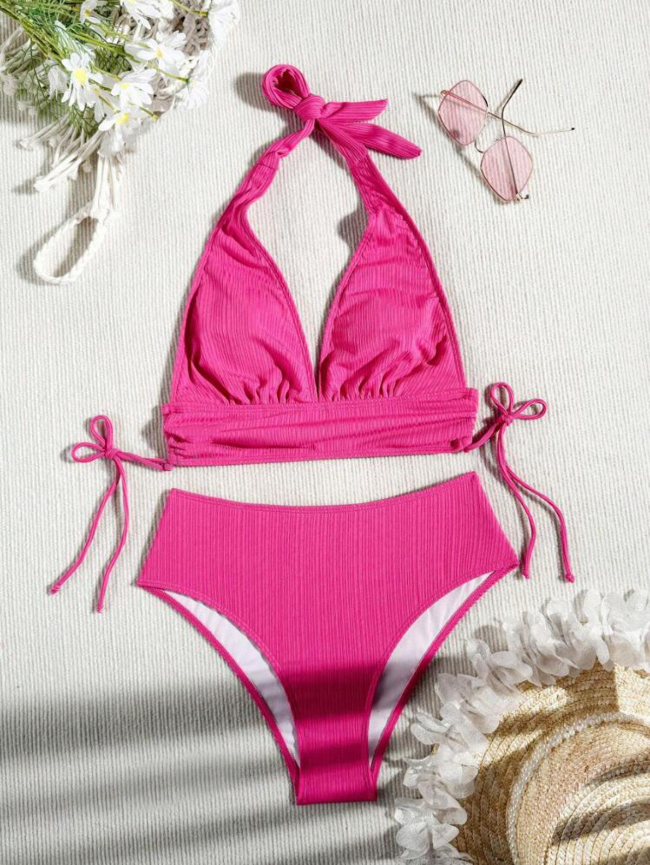 Women's Gender Women's Solid Color 2 Pieces Set Bikinis Swimwear