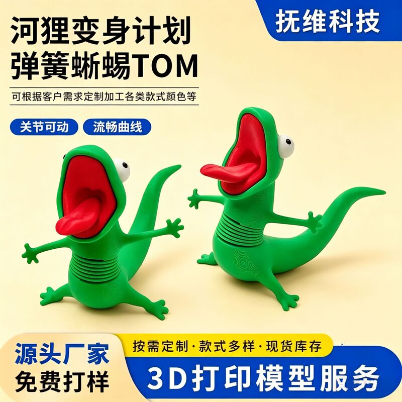 Cross-Border Hit Product Lizard Memes: Lizard Memes, Fun Lizard Figurines with Movable Springs
