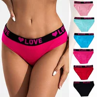 2025 Трансграничные Panties средняя талия головы сплошной цвет хлопок простой дышащий комфорт девушки брюки трусы трусы женские