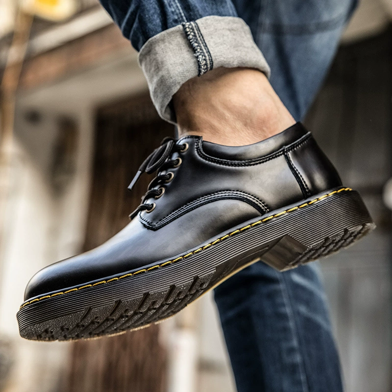 Martens, мужские демисезонные полуботинки, тренд сезона, plus size, AliExpress, натуральная кожа