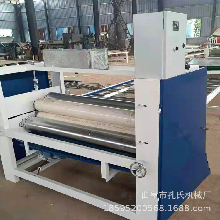 Shandong two-component aluminum honeycomb paper gluing machine factory woodworking equipment polyurethane AB glue silicone roller gluing machine