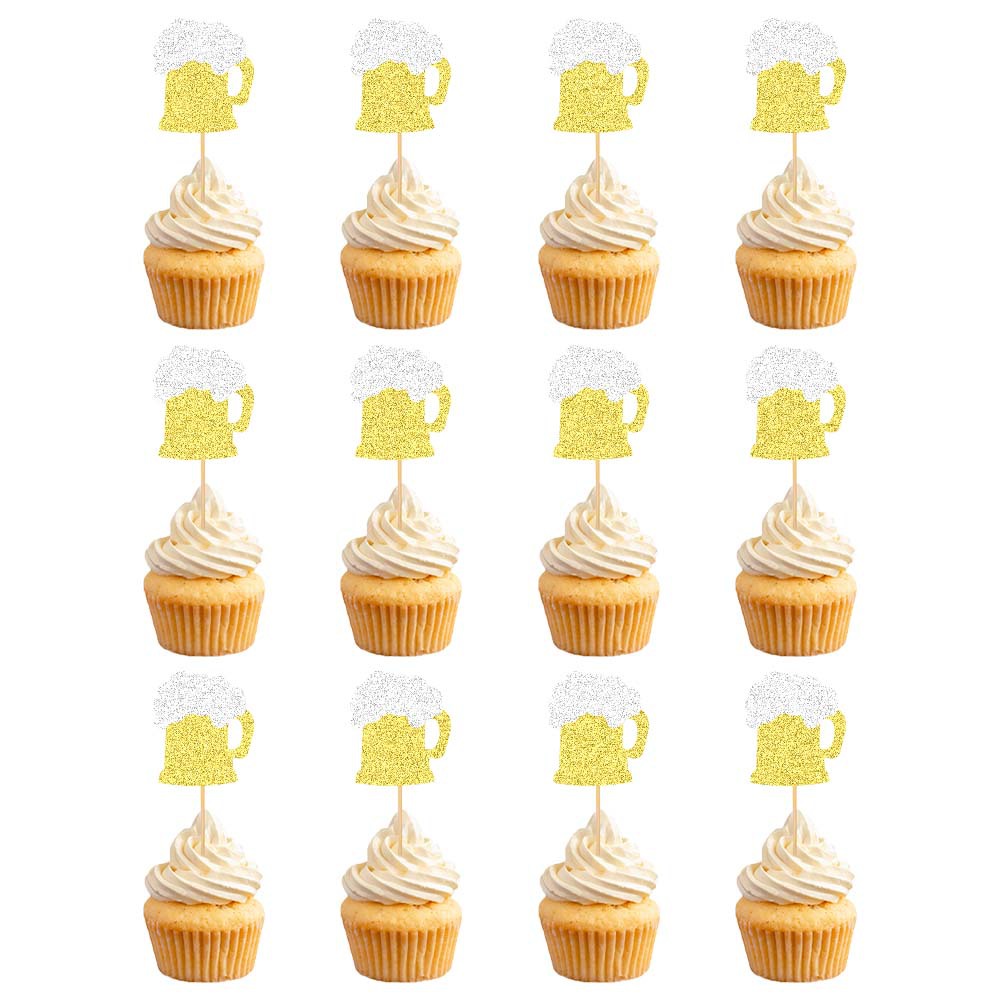 Cross-border new birthday decoration cake rim home beer mug small flag desktop plug-in party party supplies
