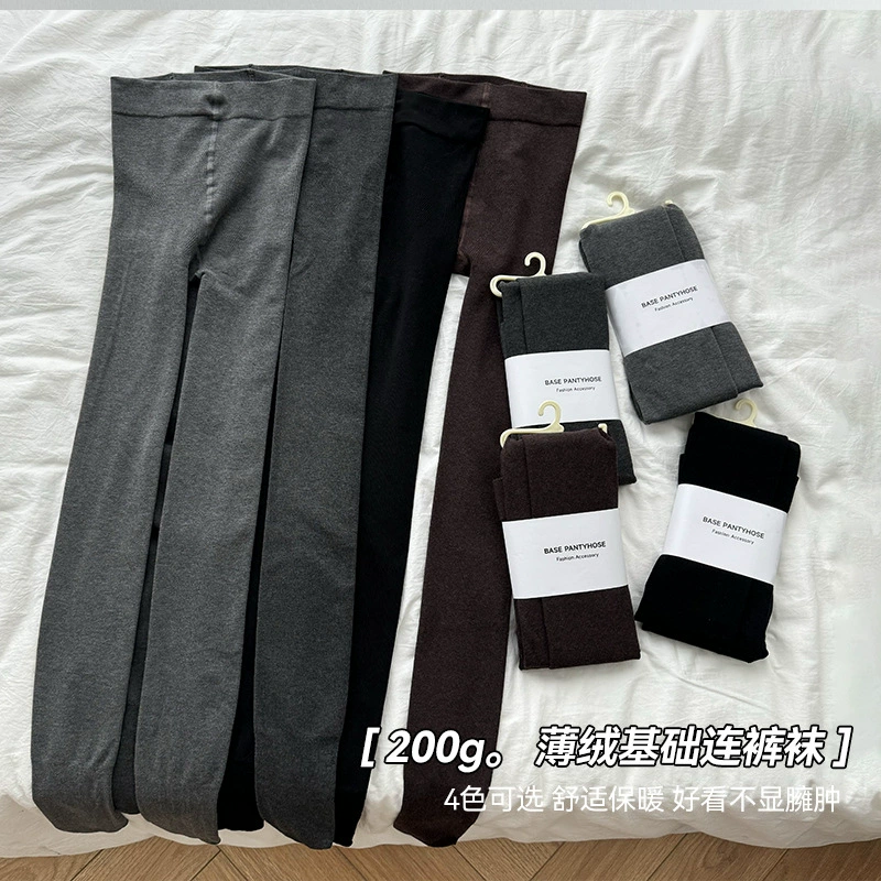 Корейские тонкие бархатные нижние колготки теплые сплошные колготки осенью и зимой