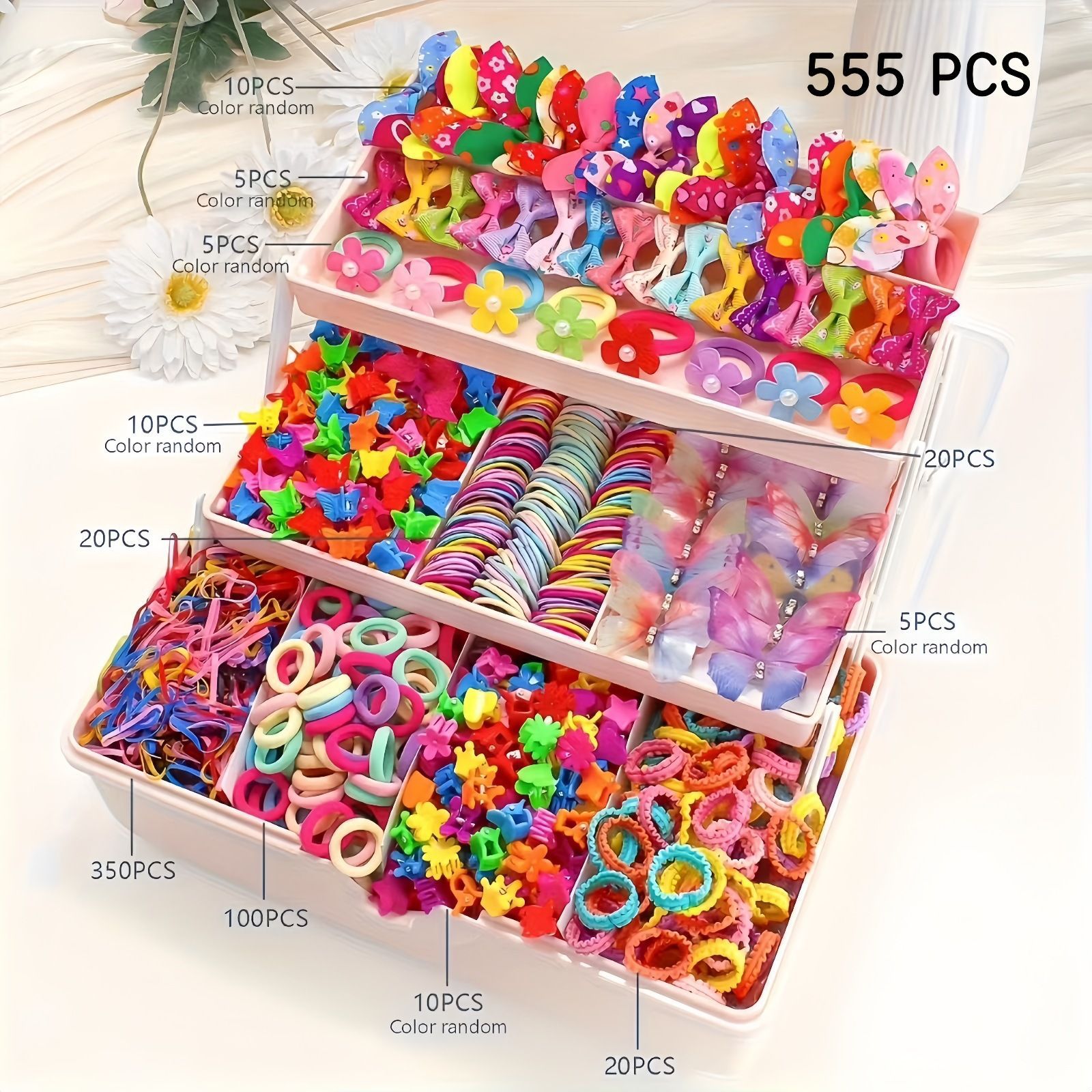 Explosiones transfronterizas de niños toque de cabello clip de cabello combinación de caja de regalo para bebés anillo de cabello para niñas clips para el cabello