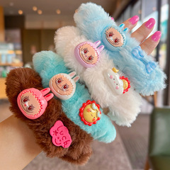 かわいいウサギの韓国風ぬいぐるみヘアゴム、キュートな女の子の漫画風ヘアゴム、ヘアゴム、ヘアロープ